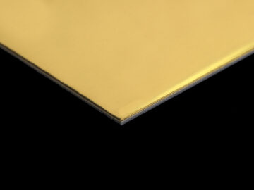 ANODIZED ALUMINIUM SHEET MIRROR GOLD 1MM (1mm x 4feet x 8feet)