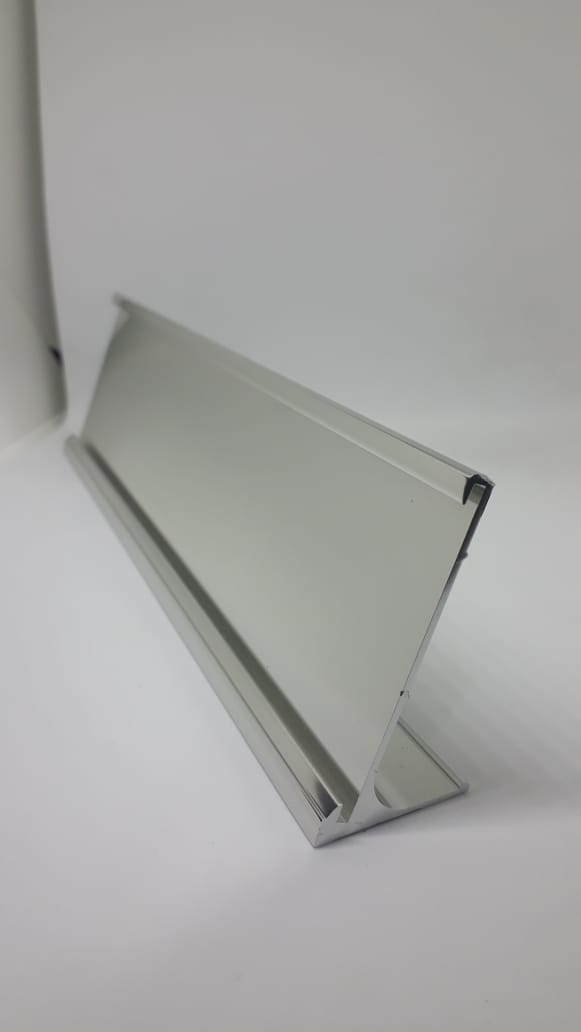 Silver 2'' X 12'' Desk Name Plate Holder